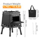 📢📢50% OFF !! ⏰Portable Wood Burning Rocket Stove – 16 Vent Holes Efficient Burn, Foldable Camping Cooker – Heavy-Duty Cast Iron ✨