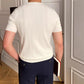 🎁Hot Sale 49% OFF⏳Men's Crew Neck Knit Short Sleeve Sweaters with Twist Pattern
