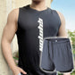 🎁Hot Sale 49% OFF⏳Men's Summer Athletic Quick-Drying Thin Tank Top & Loose-Fit Shorts Two-Piece Suit
