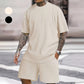📢📢40% OFF !! ⏰Men’s Summer 2-piece Set - Drop Shoulder T-shirt and Drawstring Shorts