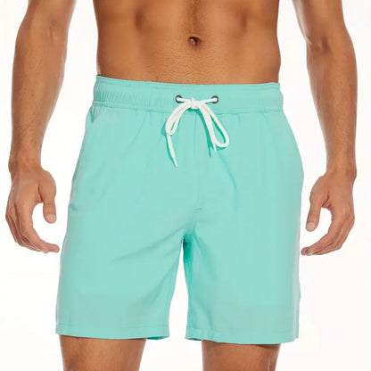 Men's Swim Shorts with Compression Liner ＆ Pockets