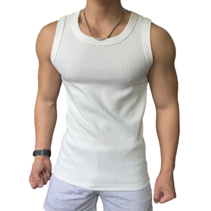 Round Neck Quick-Drying Stretchy Slim Tank Top