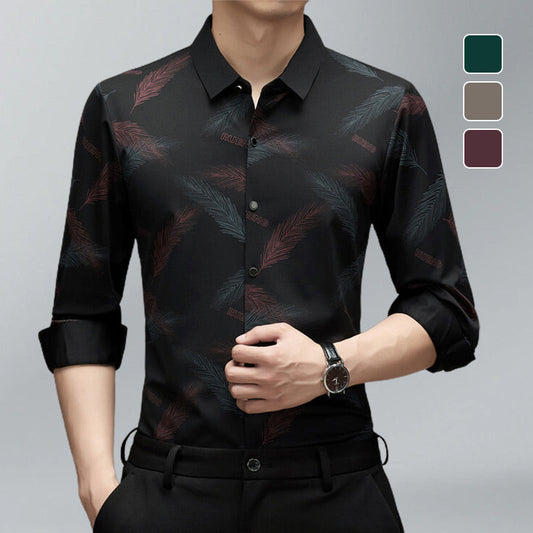 ❄️Men's Business Casual Printed Long-Sleeved Shirt