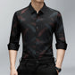 ❄️Men's Business Casual Printed Long-Sleeved Shirt