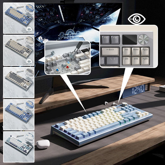 Three-Mold Wireless Bluetooth Mechanical Games Keyboard