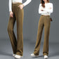 🍂 New Fall/Winter🍂 Women’s High-Waisted Velvet Straight Pants | Stylish Fleece-Lined Wide-Leg Trousers