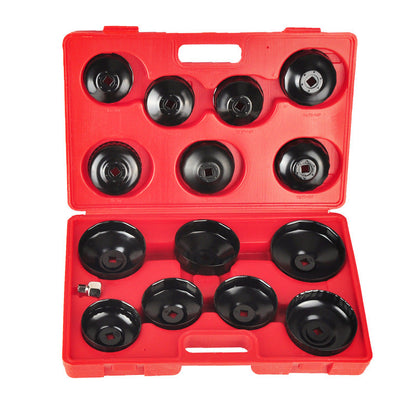 14-Piece Iron Oil Filter Cap Wrench Tool Set