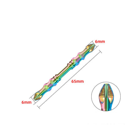 🔧 S6 Color Titanium Impact Screwdriver Bit | Ultra-Hard Magnetic | Anti-Slip Cross Head ✨