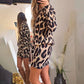 🔥2025 Latest 50%🔥 Round Neck Leopard Print Elegant Mini Dresses