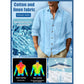Men's Solid Color Lapel Long Sleeve Shirt