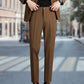 Men's Comfortable Solid Color Tapered Casual Trousers