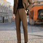 Men's Comfortable Solid Color Tapered Casual Trousers