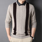 Men's Comfortable Lapel Fake Two-Piece Knit Sweater