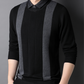 Men's Comfortable Lapel Fake Two-Piece Knit Sweater