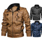 🎅Christmas Pre-sale🎁Men's PU Leather Warm Jacket with Pockets