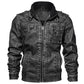 🎅Christmas Pre-sale🎁Men's PU Leather Warm Jacket with Pockets