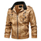 🎅Christmas Pre-sale🎁Men's PU Leather Warm Jacket with Pockets