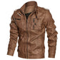 🎅Christmas Pre-sale🎁Men's PU Leather Warm Jacket with Pockets