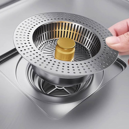 Stainless Steel Sink Push-Button Drain Stopper