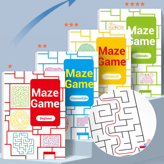 Four-Level Progressive Maze Book Set for Children