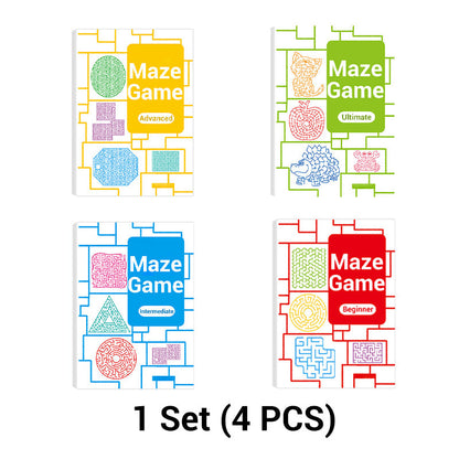 Four-Level Progressive Maze Book Set for Children