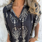 💕 50% OFF – New Arrival! 👗 Loose-Fit Printed Short Sleeve Dress with Pockets – V-Neck, Cotton-Linen Blend & Perfect for Summer Days 🌞