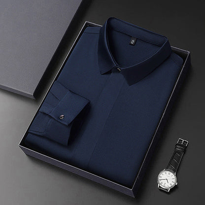 Men’s Zip-Up Stretch Dress Shirt