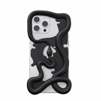 3D Ouroboros Snake Design Phone Case for iPhone 16-12 Series