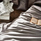 ✨🛏️ 50% OFF Limited Time! Solid Color Satin Bedding Set | Silky Soft Bed Sheet, Duvet Cover & Pillowcases for a Luxurious Bedroom
