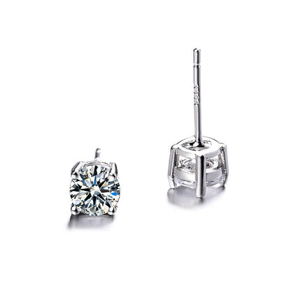 👸Sparkling Moissanite Round Stud Earrings✨