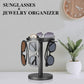 360° Rotating Sunglass Organizer with Tray for Desktop