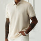 🔥HOT SALE 🔥💨 Men’s Wheat Fringe Textured Lapel T-Shirt – Bold, Stylish & Unique! 👕