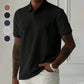 🔥HOT SALE 🔥💨 Men’s Wheat Fringe Textured Lapel T-Shirt – Bold, Stylish & Unique! 👕