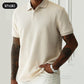 🔥HOT SALE 🔥💨 Men’s Wheat Fringe Textured Lapel T-Shirt – Bold, Stylish & Unique! 👕