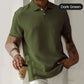 🔥HOT SALE 🔥💨 Men’s Wheat Fringe Textured Lapel T-Shirt – Bold, Stylish & Unique! 👕