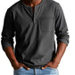 Men's Fashion Retro Distressed Pocket Design Long Sleeve Shirt
