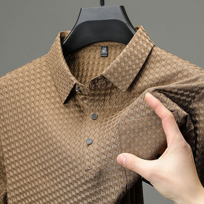 Men’s Textured Short-Sleeve Shirt