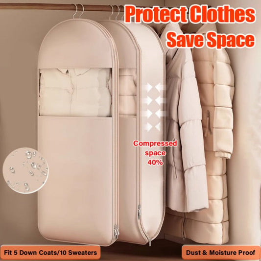 pace Saving Hanging Garment Bag with Self Compression Zipper