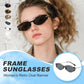 Women's Retro Oval Narrow Frame Sunglasses