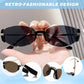 Women's Retro Oval Narrow Frame Sunglasses