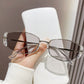 Women's Retro Oval Narrow Frame Sunglasses