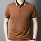 ✨LAST DAY SALE 50% OFF✨Men's Stretch Ice Silk Short Sleeve Lapel T-shirt