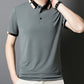 ✨LAST DAY SALE 50% OFF✨Men's Stretch Ice Silk Short Sleeve Lapel T-shirt