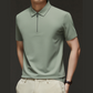 💯Spring Specials🎉Men's Casual Wrinkle Resistant Zipper Lapel Short Sleeve Shirt