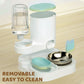 Gravity Pet Feeder and Water Dispenser Set