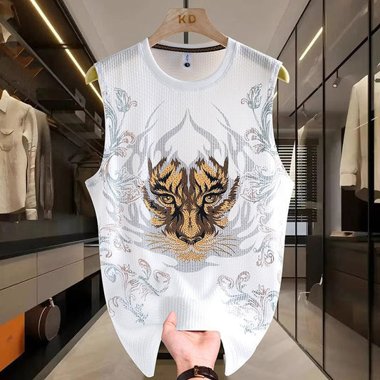 Men's Sleeveless Printed Cool Feeling Vest