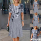 🌈2025 New Products-❤️Women's Casual Printed Round Neck Dress