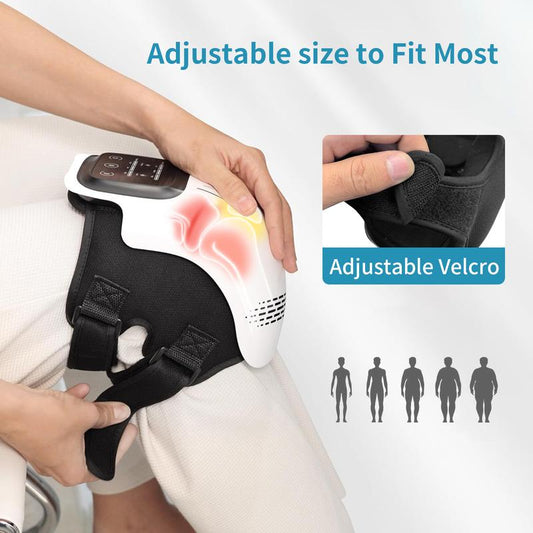 🎁Perfect Mother's Day Gift 💝- Cordless Knee Massager with Heat & Vibration, LED Display