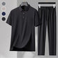 Men's Ice Silk Shirt 2-Piece Set(Free Shipping& Free Tax)