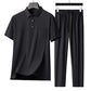 Men's Ice Silk Shirt 2-Piece Set(Free Shipping& Free Tax)